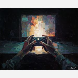 low, veiled, palette knife, oil painting, impasto, thick paint, layered pigment, scraped texture, hand painted, fine art, expressive surface, material depth, painterly, atmospheric, visual rhythm, textured painting, studio art