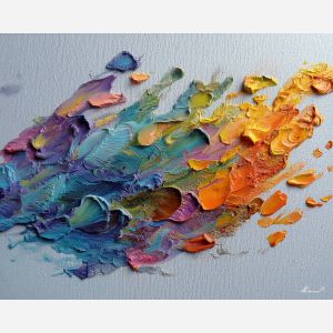 luminous, tender, palette knife, oil painting, impasto, thick paint, layered pigment, scraped texture, hand painted, fine art, expressive surface, material depth, painterly, atmospheric, visual rhythm, textured painting, studio art