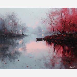 measured, palette knife, oil painting, impasto, thick paint, layered pigment, scraped texture, hand painted, fine art, expressive surface, material depth, painterly, atmospheric, visual rhythm, textured painting, studio art