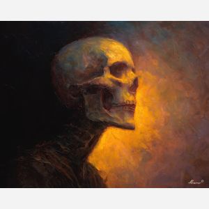 narrow, glowing, palette knife, oil painting, impasto, thick paint, layered pigment, scraped texture, hand painted, fine art, expressive surface, material depth, painterly, atmospheric, visual rhythm, textured painting, studio art