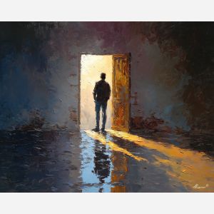 quiet, palette knife, oil painting, impasto, thick paint, layered pigment, scraped texture, hand painted, fine art, expressive surface, material depth, painterly, atmospheric, visual rhythm, textured painting, studio art