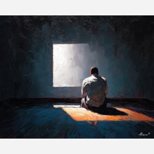 silent, suspended, palette knife, oil painting, impasto, thick paint, layered pigment, scraped texture, hand painted, fine art, expressive surface, material depth, painterly, atmospheric, visual rhythm, textured painting, studio art