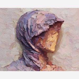 soft, veiled, palette knife, oil painting, impasto, thick paint, layered pigment, scraped texture, hand painted, fine art, expressive surface, material depth, painterly, atmospheric, visual rhythm, textured painting, studio art