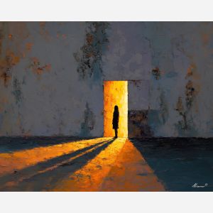 suspended, open, palette knife, oil painting, impasto, thick paint, layered pigment, scraped texture, hand painted, fine art, expressive surface, material depth, painterly, atmospheric, visual rhythm, textured painting, studio art