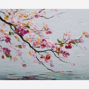 veiled, echoing, palette knife, oil painting, impasto, thick paint, layered pigment, scraped texture, hand painted, fine art, expressive surface, material depth, painterly, atmospheric, visual rhythm, textured painting, studio art