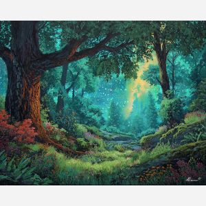 nature elements,magical grove,oil painting