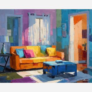 bold, light, matisse, palette knife, oil painting, impasto, thick paint, textured surface, expressive art, painterly style, material depth, visual rhythm, contemporary art, hand painted, layered pigment, atmospheric, modern composition