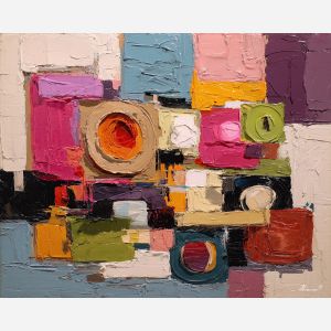 warm, scene, matisse, palette knife, oil painting, impasto, thick paint, textured surface, expressive art, painterly style, material depth, visual rhythm, contemporary art, hand painted, layered pigment, atmospheric, modern composition