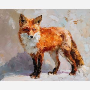 still, vision, fox, palette knife, oil painting, impasto, thick paint, textured surface, expressive art, painterly style, material depth, visual rhythm, contemporary art, hand painted, layered pigment, atmospheric, modern composition