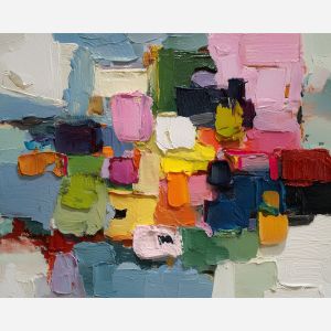 flowing, grounded, scene, matisse, palette knife, oil painting, impasto, thick paint, textured surface, expressive art, painterly style, material depth, visual rhythm, contemporary art, hand painted, layered pigment, atmospheric, modern composition