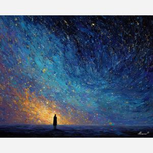 open, surface, star wars, palette knife, oil painting, impasto, thick paint, textured surface, expressive art, painterly style, material depth, visual rhythm, contemporary art, hand painted, layered pigment, atmospheric, modern composition