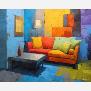 vivid, vision, matisse, palette knife, oil painting, impasto, thick paint, textured surface, expressive art, painterly style, material depth, visual rhythm, contemporary art, hand painted, layered pigment, atmospheric, modern composition