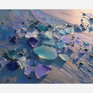 dreamy, light, sea glass, palette knife, oil painting, impasto, thick paint, textured surface, expressive art, painterly style, material depth, visual rhythm, contemporary art, hand painted, layered pigment, atmospheric, modern composition