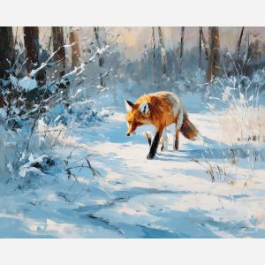 bright, surface, fox, palette knife, oil painting, impasto, thick paint, textured surface, expressive art, painterly style, material depth, visual rhythm, contemporary art, hand painted, layered pigment, atmospheric, modern composition