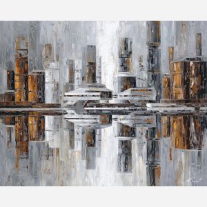 focused, composition, art deco, palette knife, oil painting, impasto, thick paint, textured surface, expressive art, painterly style, material depth, visual rhythm, contemporary art, hand painted, layered pigment, atmospheric, modern composition