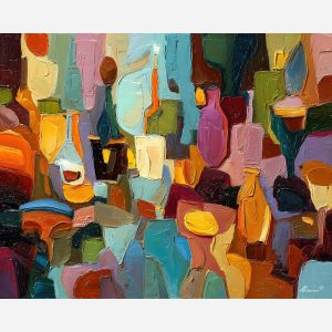 bold, gesture, boho, palette knife, oil painting, impasto, thick paint, textured surface, expressive art, painterly style, material depth, visual rhythm, contemporary art, hand painted, layered pigment, atmospheric, modern composition