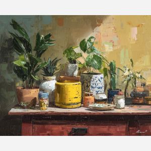 hidden, edge, boho, palette knife, oil painting, impasto, thick paint, textured surface, expressive art, painterly style, material depth, visual rhythm, contemporary art, hand painted, layered pigment, atmospheric, modern composition