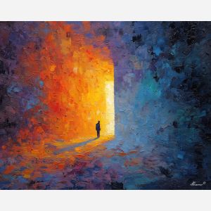 luminous, surface, gay, palette knife, oil painting, impasto, thick paint, textured surface, expressive art, painterly style, material depth, visual rhythm, contemporary art, hand painted, layered pigment, atmospheric, modern composition