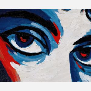 gentle, vision, manga, palette knife, oil painting, impasto, thick paint, textured surface, expressive art, painterly style, material depth, visual rhythm, contemporary art, hand painted, layered pigment, atmospheric, modern composition