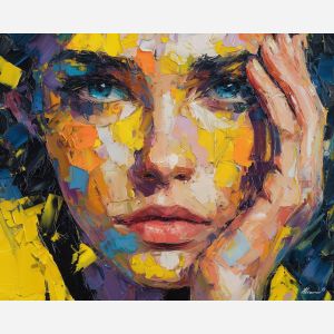 quiet, rhythm, african american, palette knife, oil painting, impasto, thick paint, textured surface, expressive art, painterly style, material depth, visual rhythm, contemporary art, hand painted, layered pigment, atmospheric, modern composition