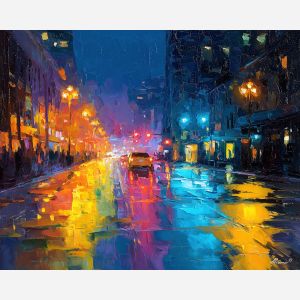 soft, moment, neon, palette knife, oil painting, impasto, thick paint, textured surface, expressive art, painterly style, material depth, visual rhythm, contemporary art, hand painted, layered pigment, atmospheric, modern composition