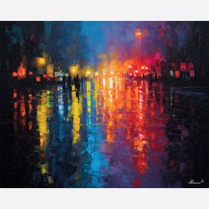 graphic, frame, neon, palette knife, oil painting, impasto, thick paint, textured surface, expressive art, painterly style, material depth, visual rhythm, contemporary art, hand painted, layered pigment, atmospheric, modern composition