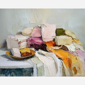 soft, graphic, form, boho, palette knife, oil painting, impasto, thick paint, textured surface, expressive art, painterly style, material depth, visual rhythm, contemporary art, hand painted, layered pigment, atmospheric, modern composition