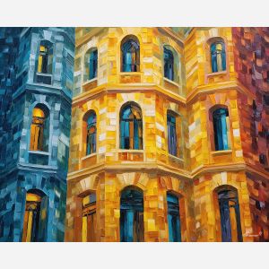 flowing, soft, frame, art deco, palette knife, oil painting, impasto, thick paint, textured surface, expressive art, painterly style, material depth, visual rhythm, contemporary art, hand painted, layered pigment, atmospheric, modern composition