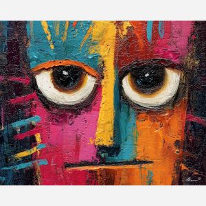 bright, rhythm, manga, palette knife, oil painting, impasto, thick paint, textured surface, expressive art, painterly style, material depth, visual rhythm, contemporary art, hand painted, layered pigment, atmospheric, modern composition