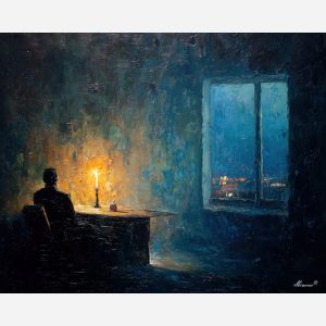 dense, bold, balance, vampire, palette knife, oil painting, impasto, thick paint, textured surface, expressive art, painterly style, material depth, visual rhythm, hand painted, layered pigment, atmospheric, fine art, contemporary painting