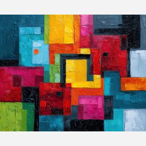 bold, edge, geometric abstract, palette knife, oil painting, impasto, thick paint, textured surface, expressive art, painterly style, material depth, visual rhythm, hand painted, layered pigment, atmospheric, fine art, contemporary painting