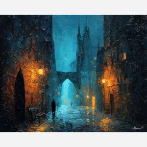 vivid, dense, frame, vampire, palette knife, oil painting, impasto, thick paint, textured surface, expressive art, painterly style, material depth, visual rhythm, hand painted, layered pigment, atmospheric, fine art, contemporary painting