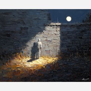 charged, contour, vampire, palette knife, oil painting, impasto, thick paint, textured surface, expressive art, painterly style, material depth, visual rhythm, hand painted, layered pigment, atmospheric, fine art, contemporary painting