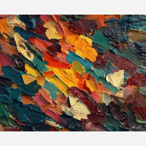 charged, dense, surface, geometric abstract, palette knife, oil painting, impasto, thick paint, textured surface, expressive art, painterly style, material depth, visual rhythm, hand painted, layered pigment, atmospheric, fine art, contemporary painting