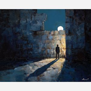 focused, frame, vampire, palette knife, oil painting, impasto, thick paint, textured surface, expressive art, painterly style, material depth, visual rhythm, hand painted, layered pigment, atmospheric, fine art, contemporary painting