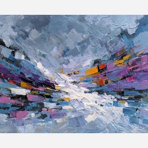 drifting, motion, avant garde, palette knife, oil painting, impasto, thick paint, textured surface, expressive art, painterly style, material depth, visual rhythm, hand painted, layered pigment, atmospheric, fine art, contemporary painting