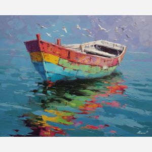 floating, subtle, tension, alice in wonderland, palette knife, oil painting, impasto, thick paint, textured surface, expressive art, painterly style, material depth, visual rhythm, hand painted, layered pigment, atmospheric, fine art, contemporary painting