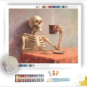 SKELETON COFFEE BREAK - Paint by Numbers Full Kit