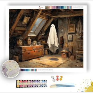 COZY ATTIC GHOST - Paint by Numbers Full Kit