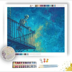 SKELETON BALCONY NIGHT - Paint by Numbers Full Kit