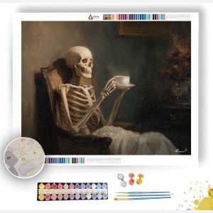 SKELETON TEA MOMENT - Paint by Numbers Full Kit