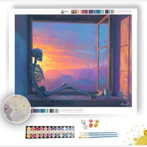 SKELETON WINDOW DAWN - Paint by Numbers Full Kit