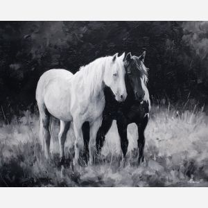 SHARED BALANCED MOMENT B&W - Paint by Numbers Full Kit