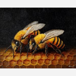 bound, relation, saint valentine, love theme, couple, togetherness, romantic scene, palette knife, oil painting, impasto, thick paint, textured surface, emotional art, symbolic, intimacy, pairing, connection