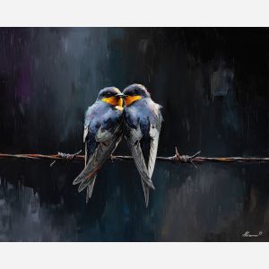 united, touch, saint valentine, love theme, couple, togetherness, romantic scene, palette knife, oil painting, impasto, thick paint, textured surface, emotional art, symbolic, intimacy, pairing, connection