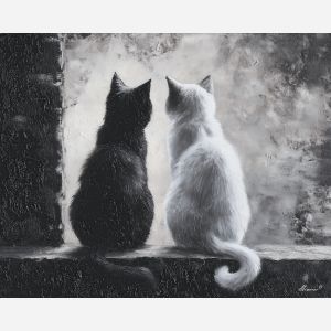 silent, union, saint valentine, love theme, couple, togetherness, romantic scene, palette knife, oil painting, impasto, thick paint, textured surface, emotional art, symbolic, intimacy, pairing, connection