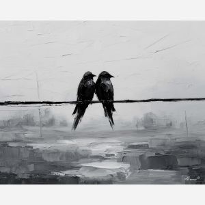 WARM BOUND SILENCE B&W - Paint by Numbers Full Kit