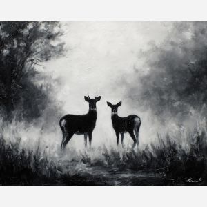 LINKED STILL PAIR B&W - Paint by Numbers Full Kit