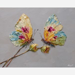 gentle, pause, saint valentine, love theme, couple, togetherness, romantic scene, palette knife, oil painting, impasto, thick paint, textured surface, emotional art, symbolic, intimacy, pairing, connection