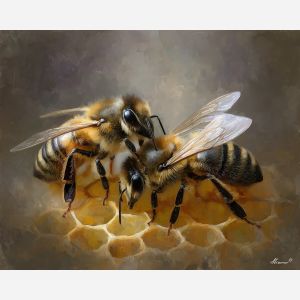 warm, quiet, presence, saint valentine, love theme, couple, togetherness, romantic scene, palette knife, oil painting, impasto, thick paint, textured surface, emotional art, symbolic, intimacy, pairing, connection